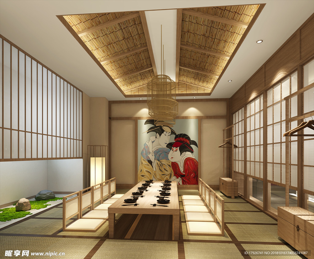 餐厅包厢3D渲染模型