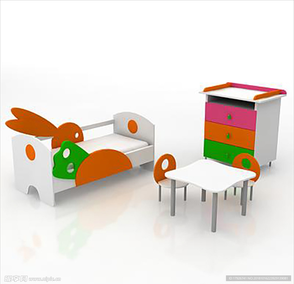 儿童房家具3D模型