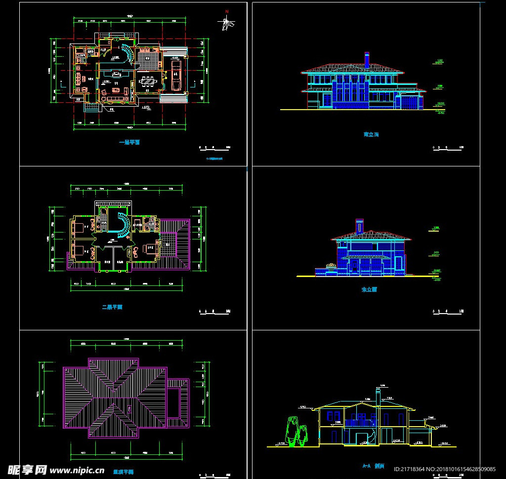 自建房施工图别墅施工图