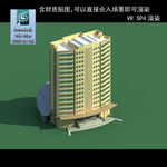 写字楼 现代办公楼 建筑模型图
