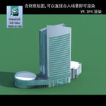 写字楼 现代办公楼 建筑模型图
