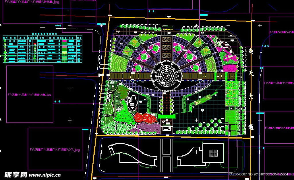 绿化道路广场结构详图CAD