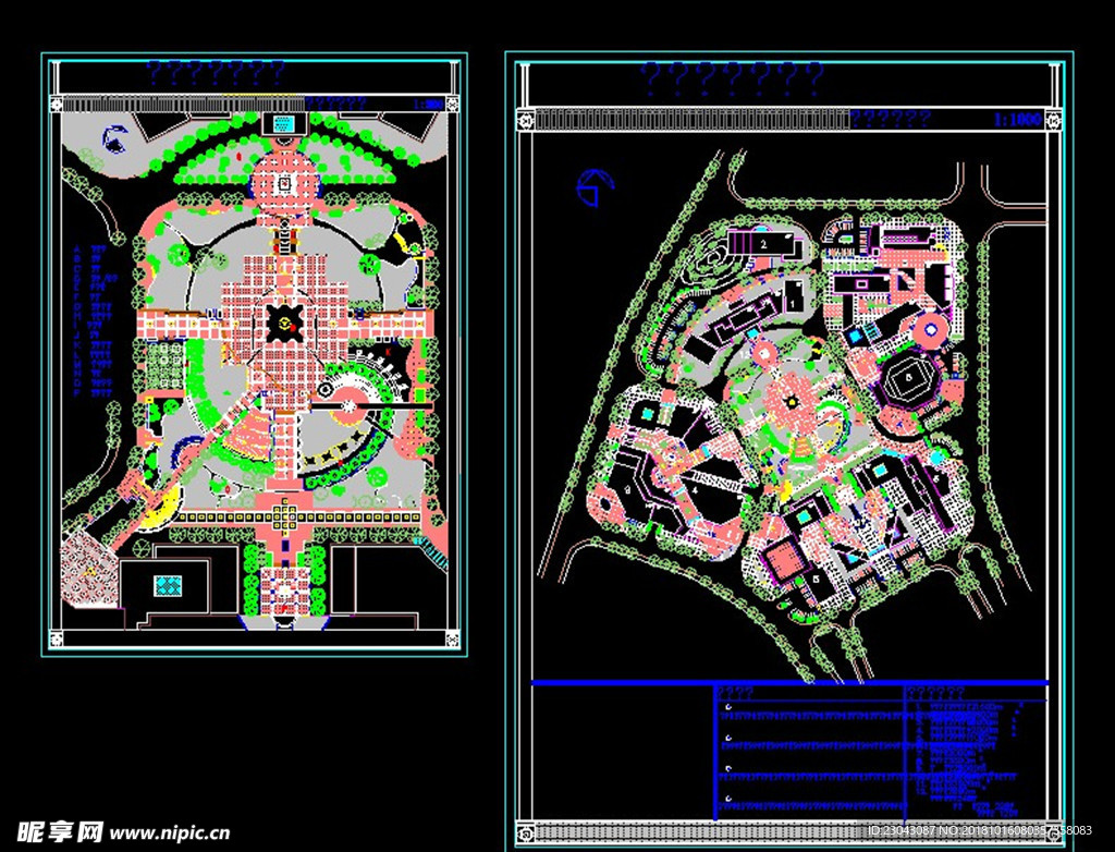 绿化道路广场结构详图CAD