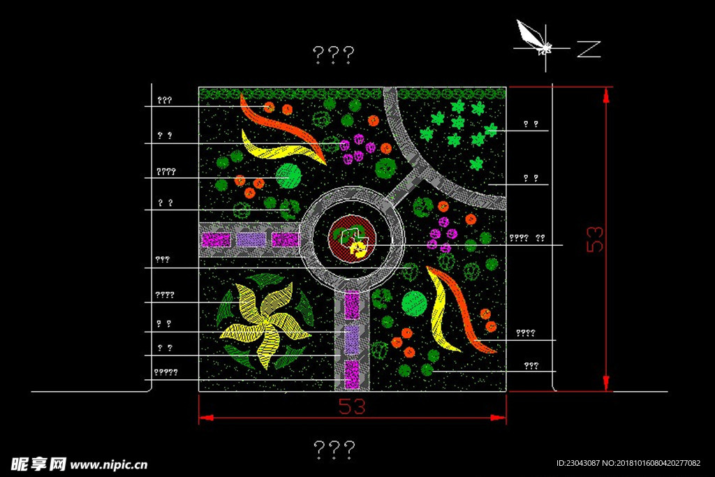 绿化道路广场结构详图CAD