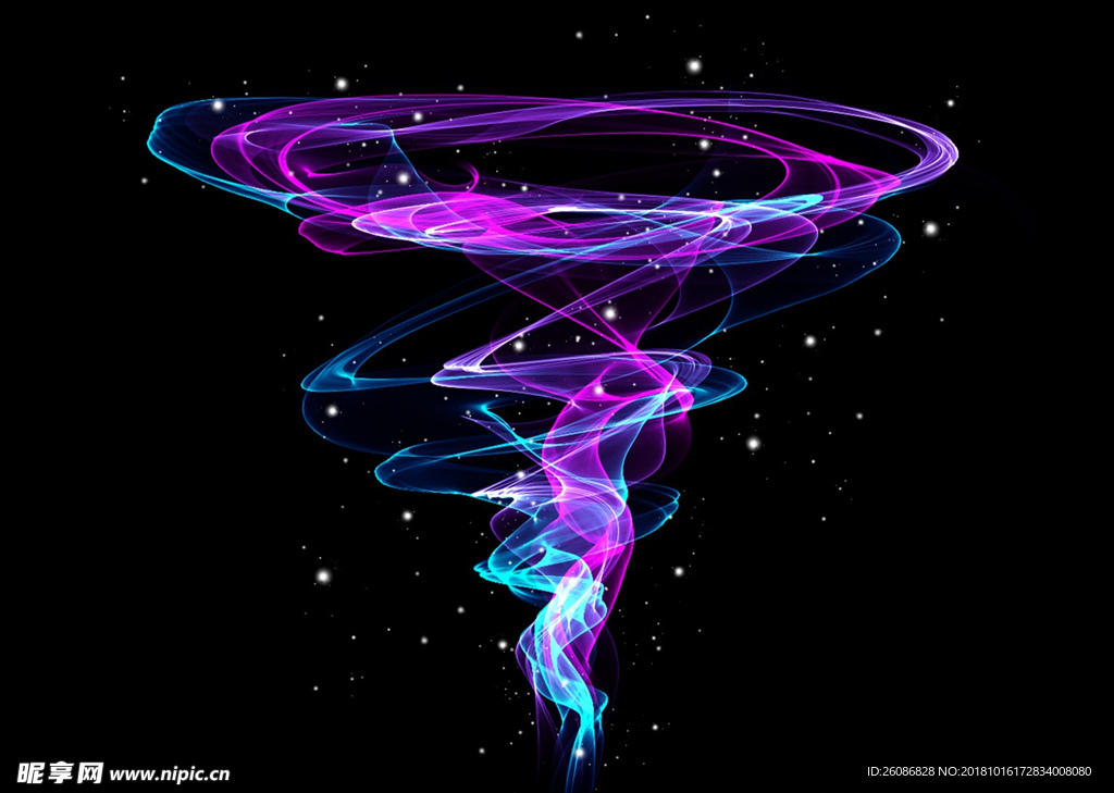 光效彩色线条渐变效果元素