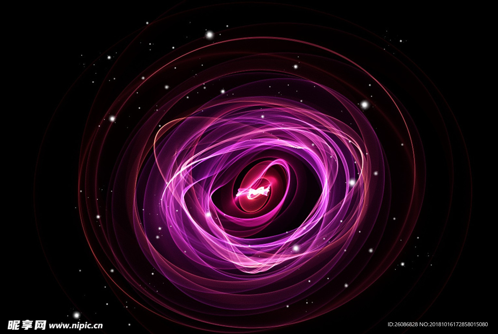 光效梦幻线条彩色渐变效果元素