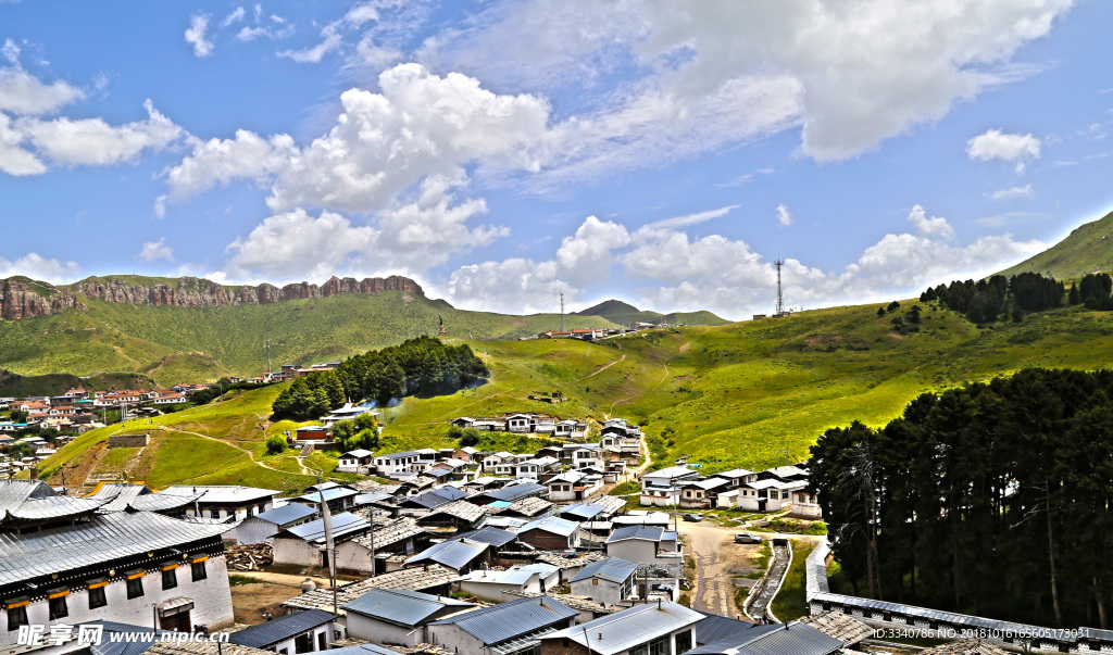 村落青山