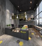 咖啡厅面包店3D渲染模型