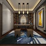 书房书斋3D场景模型