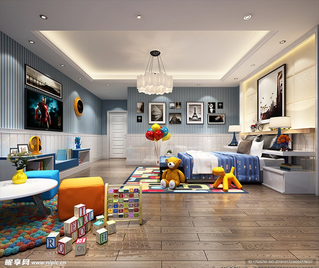 儿童房3D场景模型