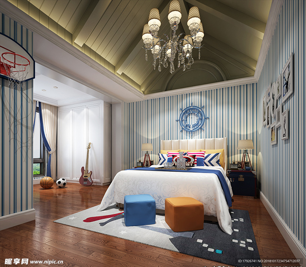 儿童房3D场景模型