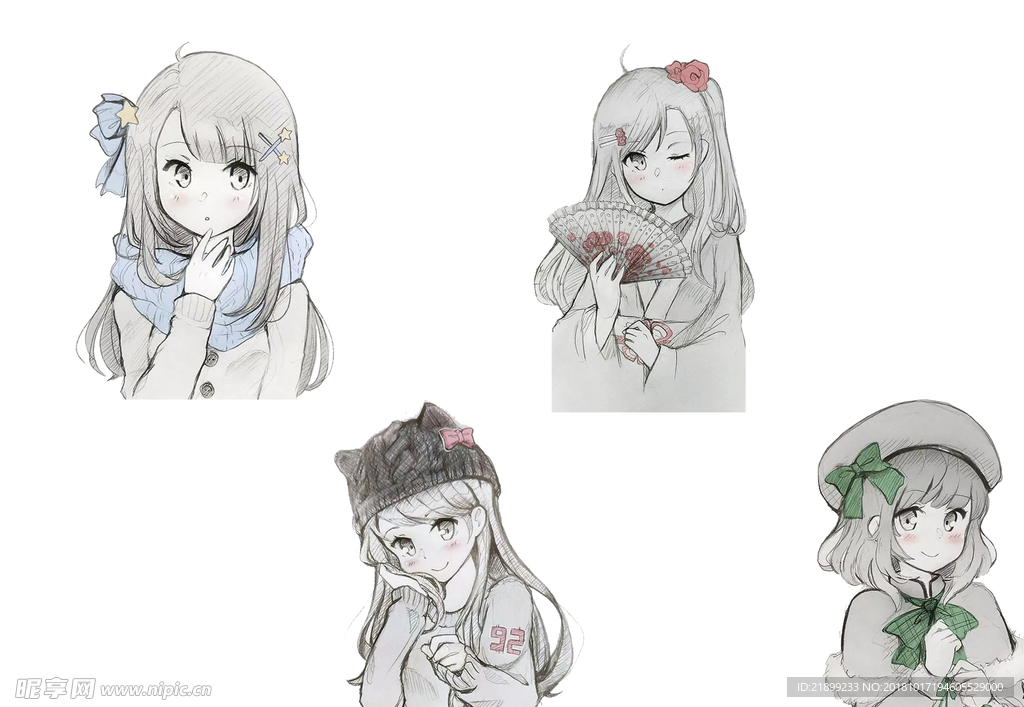 素描少女