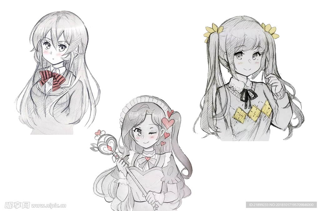素描少女