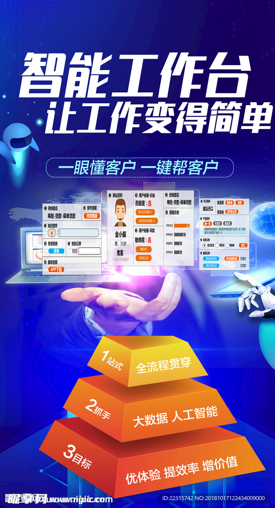 炫彩智能工作生活海报