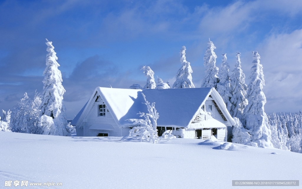 雪景的房子 圣诞节房子