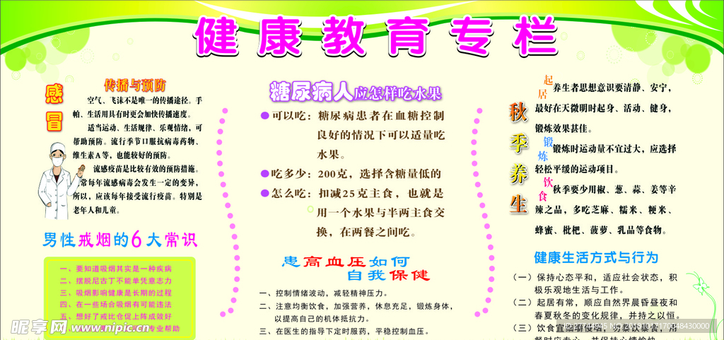 健康教育宣传栏秋季
