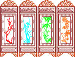 古建花纹 镂空花纹 屏风