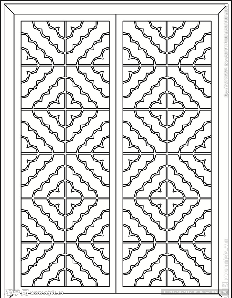 古建花纹 镂空花纹 古建窗花