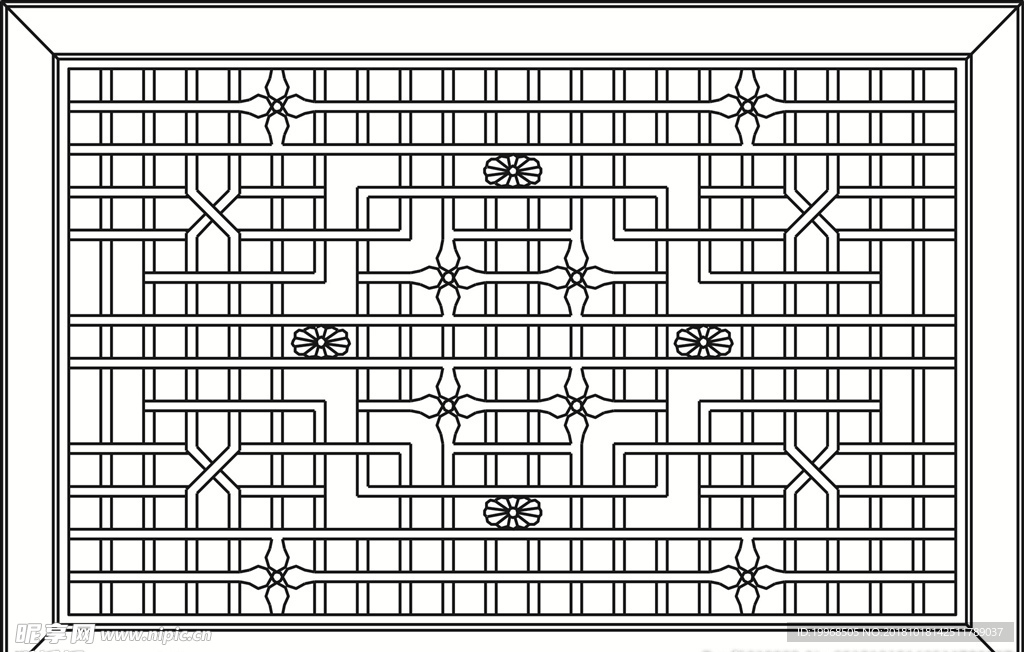 古建花纹 镂空花纹 古建窗花
