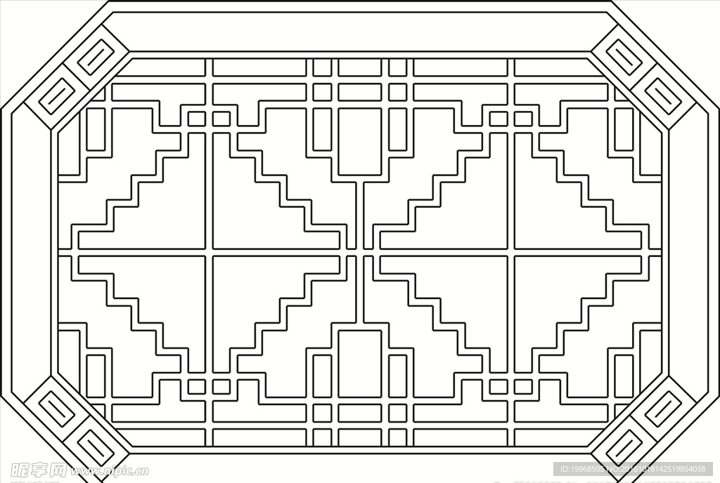 古建花纹 镂空花纹 中式窗花