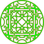 古建花纹 镂空花纹 圆形窗花
