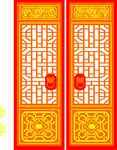 建筑花纹 中式花纹 门花纹