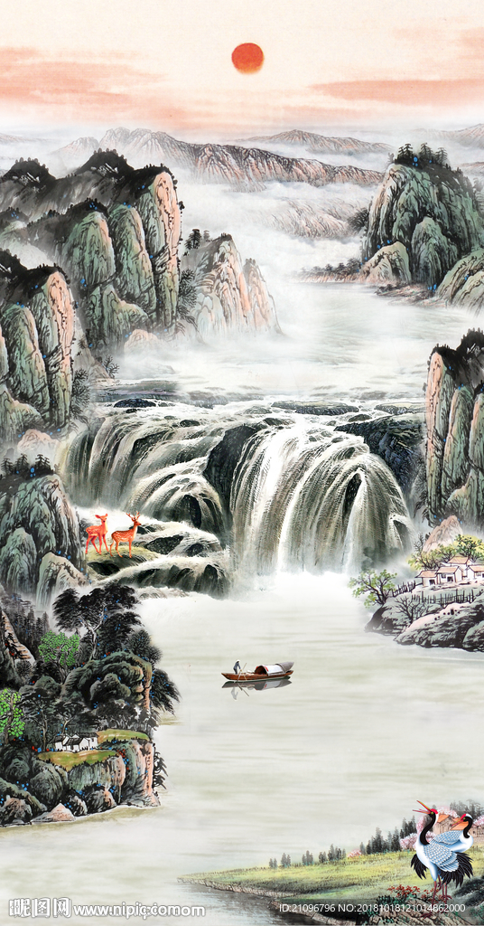 国画山水玄关