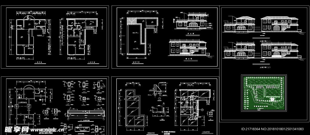 自建房施工图别墅施工图