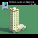 写字楼 现代办公楼 建筑模型图