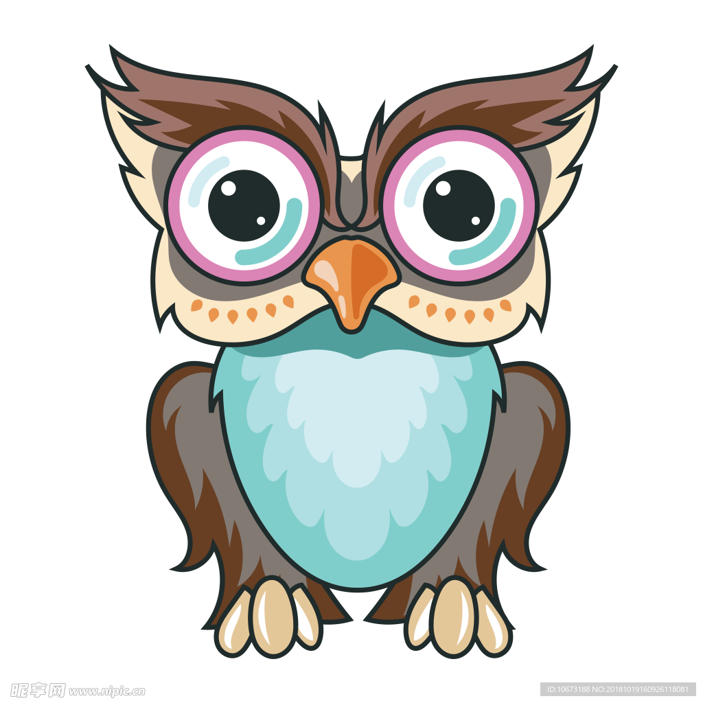 卡通猫头鹰
