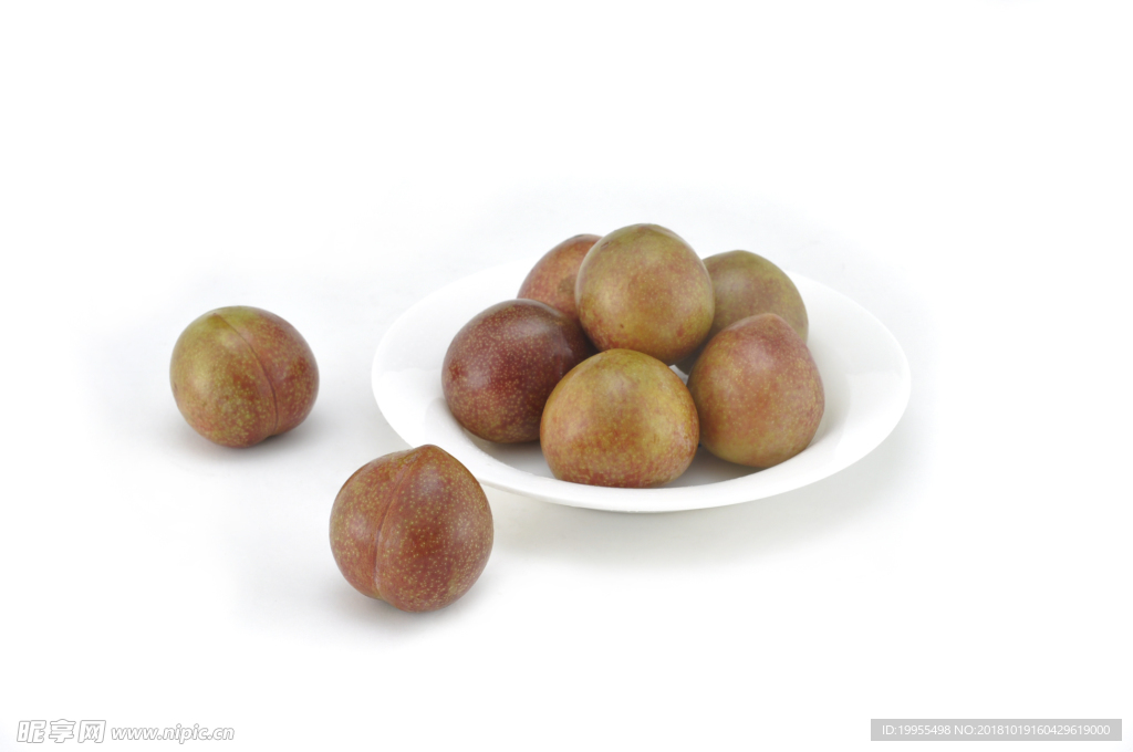 红李子 李子 水果 黄色 圆形