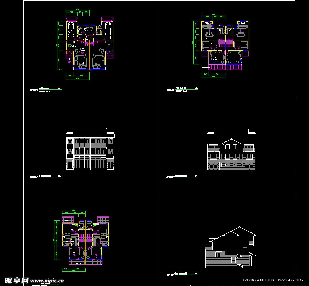 CAD自建房施工图别墅施工图