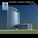 写字楼 现代办公楼 建筑模型图
