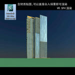 写字楼 现代办公楼 建筑模型图
