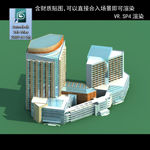 写字楼 现代办公楼 建筑模型图