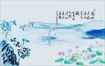 中式水墨清新风格电视背景墙