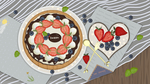细腻写实蛋糕甜品美食插画