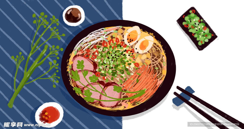 小清新美食插画