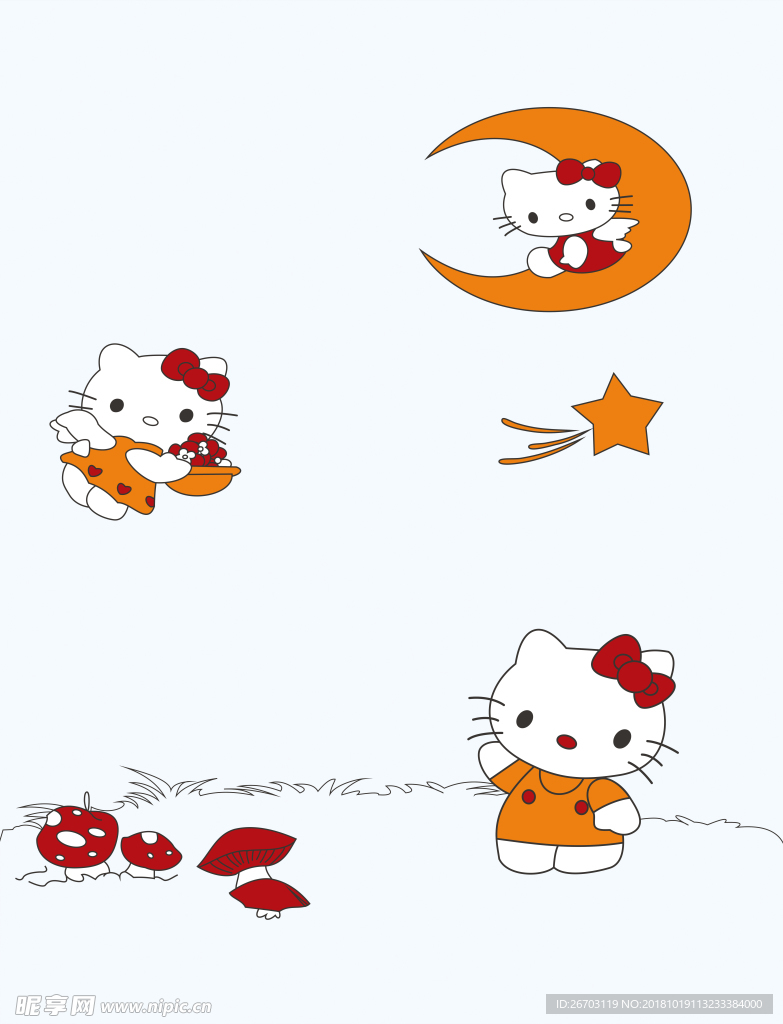 猫咪  月亮