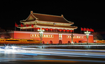 北京天安门城楼夜景