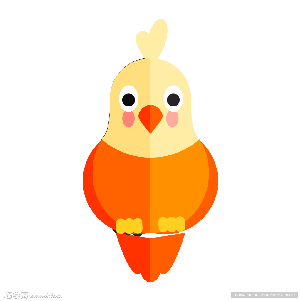 透明底鹦鹉