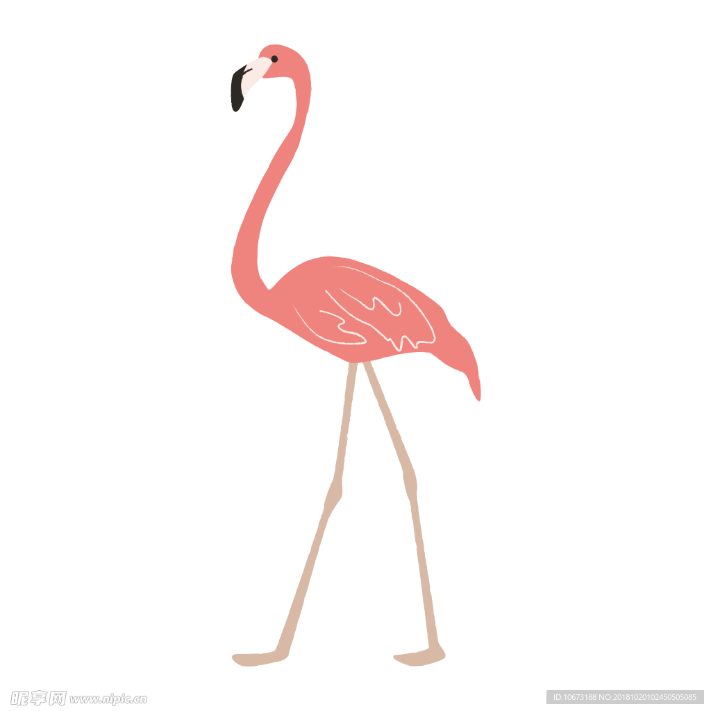 卡通火烈鸟