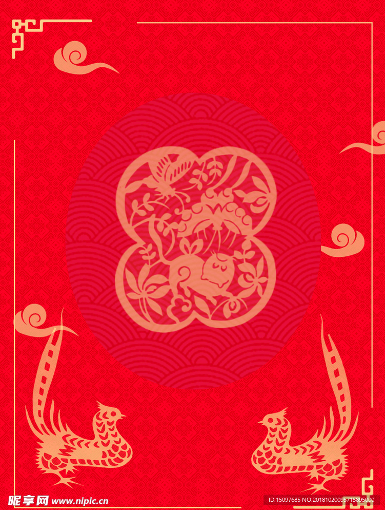 红色背景