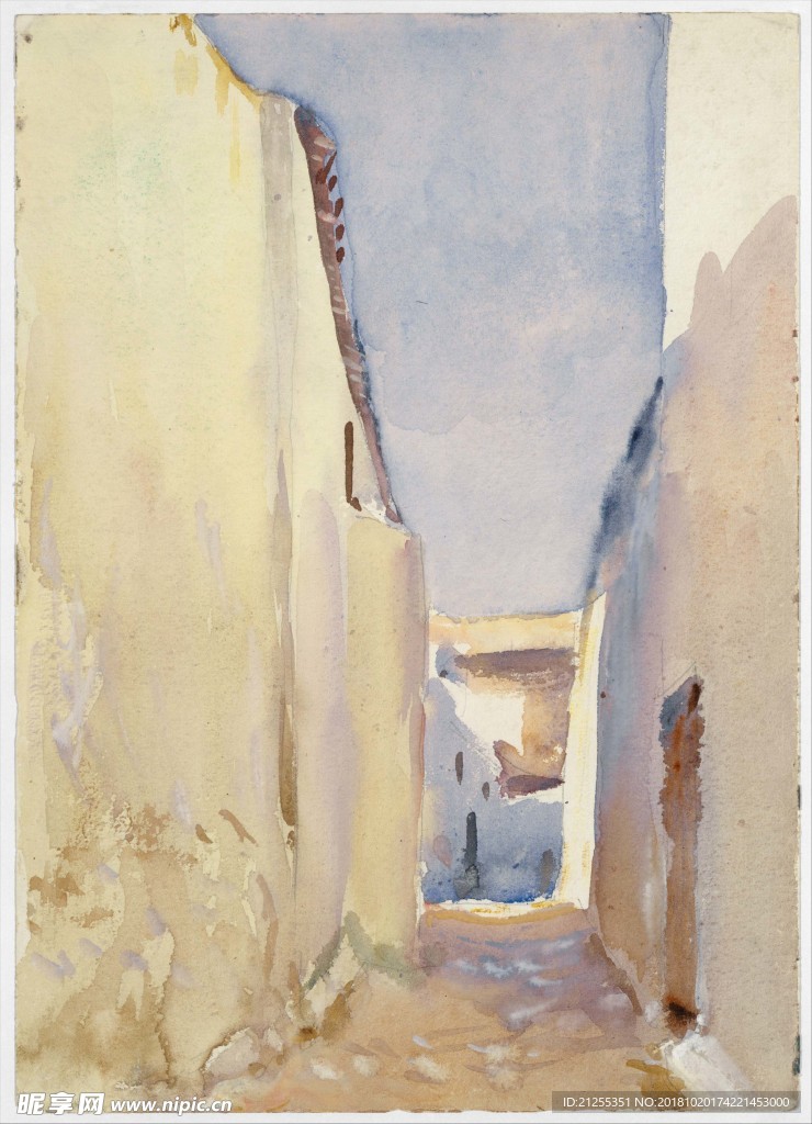 建筑油画
