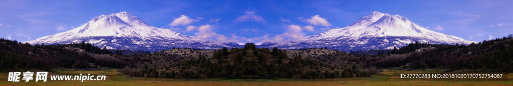 蓝天雪山