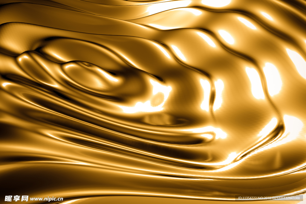 金色质感水波纹