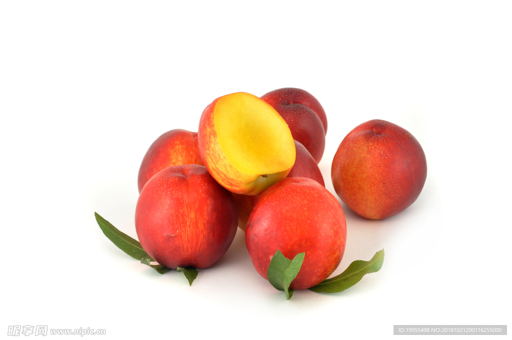 油桃 桃子 水果 红色桃子 桃