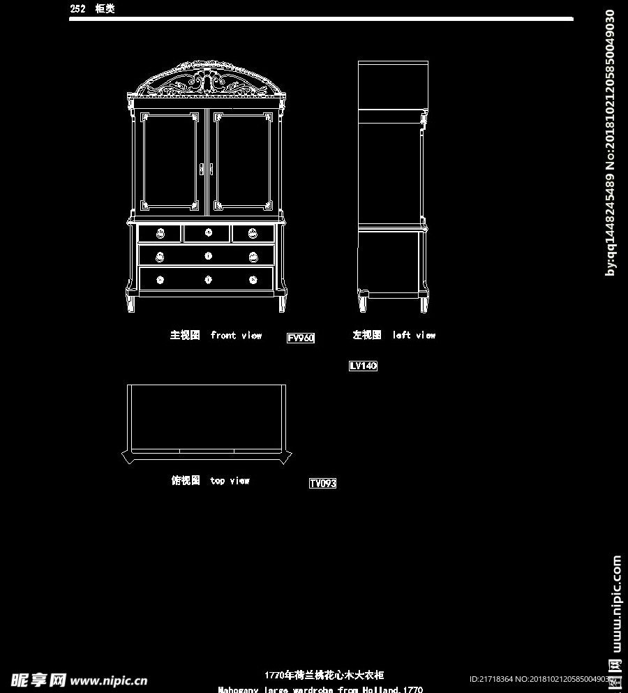 欧式家具施工图家装CAD图纸