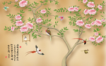 手绘花鸟