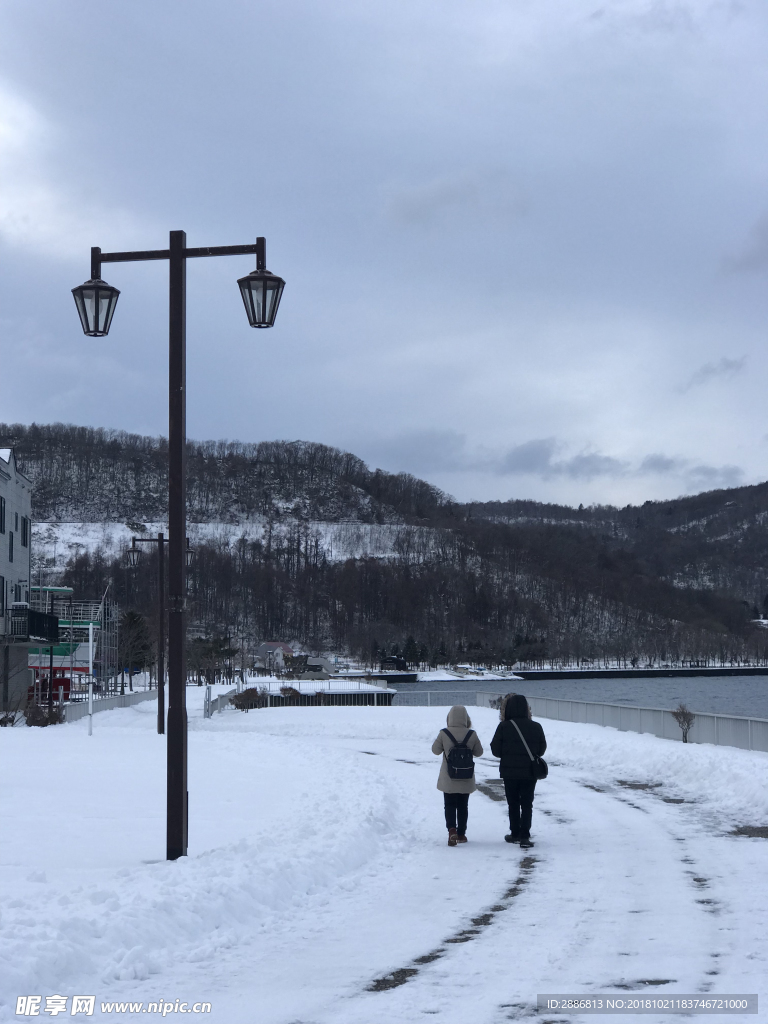 日本洞爷湖雪景